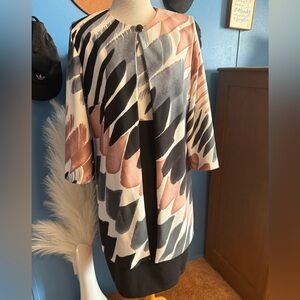 Danny & Nicole Multicolor Patterned Cardigan n dress set size 10